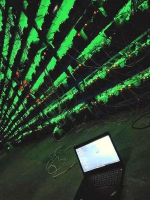 Vast Bitcoin mining farm utilizing renewable energy sources in the US